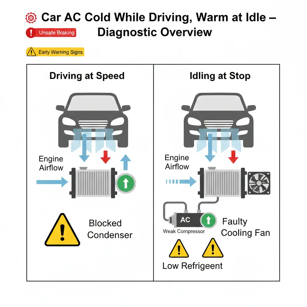 Car AC Only Works When Driving But Not at Idle