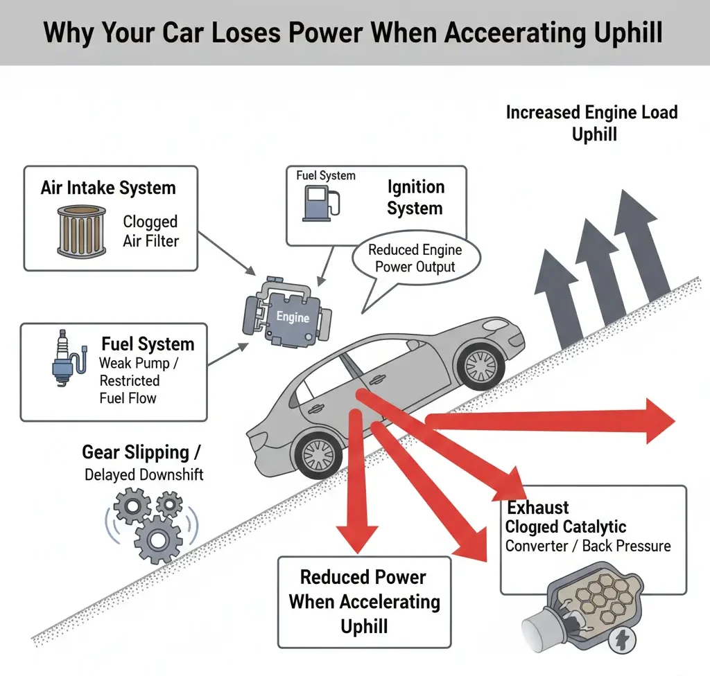 Car Loses Power When Accelerating Uphill